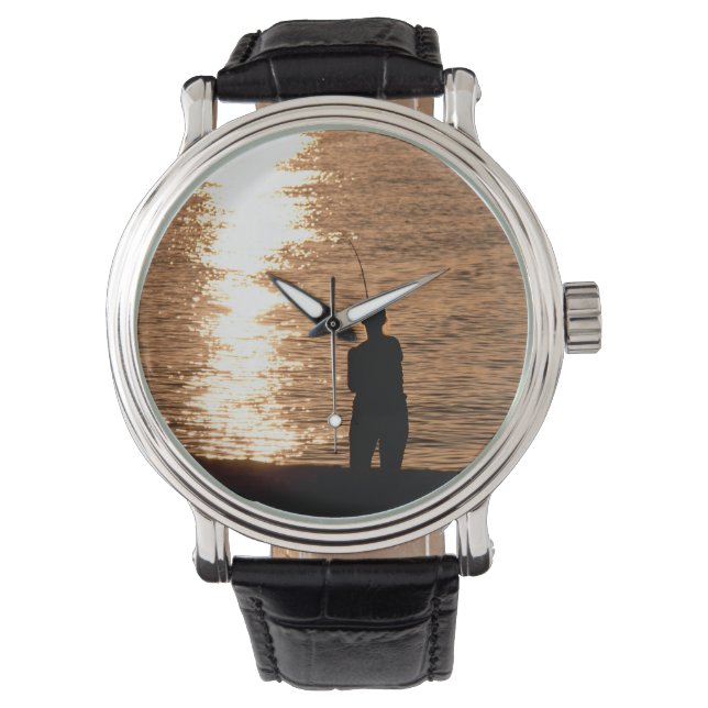Reloj De Pulsera Pesca al atardecer (Anverso)