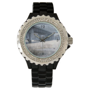 Reloj De Pulsera Pesca de invierno en el lago Taneycomo Foggy