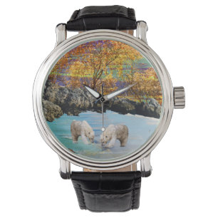 Reloj De Pulsera Pesca de ositos polares