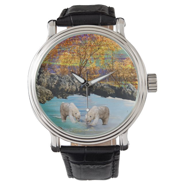 Reloj De Pulsera Pesca de ositos polares (Anverso)