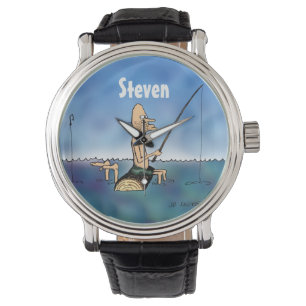 Reloj De Pulsera Pesca en un día extraño Vigilancia divertida perso