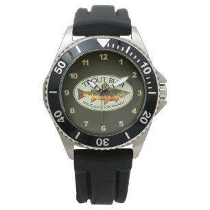 Reloj De Pulsera Pesca humorística de mosca en la trucha rota