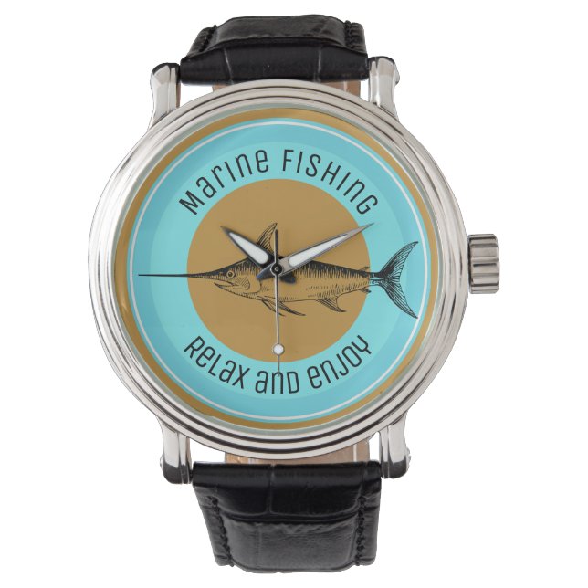 Reloj De Pulsera Pesca marina Relájese y disfrute (Anverso)