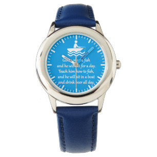 Reloj De Pulsera Pesca y cerveza - frase sarcástica del zen