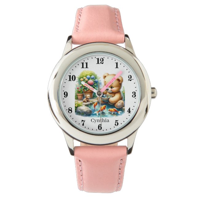 Reloj De Pulsera Pescado chica lindo añada nombre (Anverso)