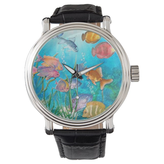 Reloj De Pulsera Pescado colorido (Anverso)