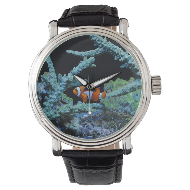 Reloj De Pulsera Pescado de payaso en el coral (Anverso)