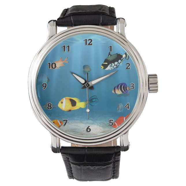 Reloj De Pulsera Pescado En El Océano (Anverso)