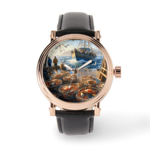 Reloj De Pulsera Pescadores de la cosecha de Crepúsculo que recogen