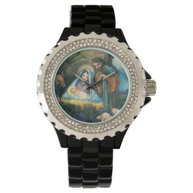 Reloj De Pulsera Pesebre de Jesús María José (Anverso)