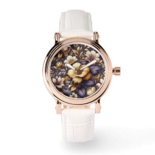 Reloj De Pulsera Petales soleados y niebla morada