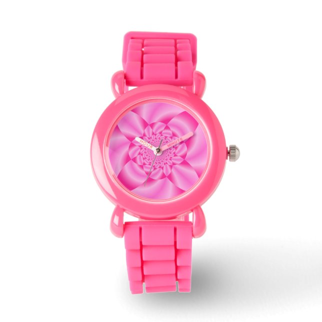 Reloj De Pulsera Pétalo de Hoja Rosa  (Anverso)