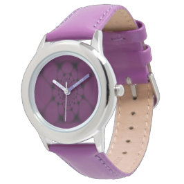 Reloj De Pulsera Pétalo de mariposa negra púrpura