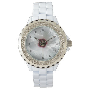 Reloj De Pulsera pétalos blancos brillantes