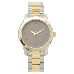 Reloj De Pulsera Pewter y rojo