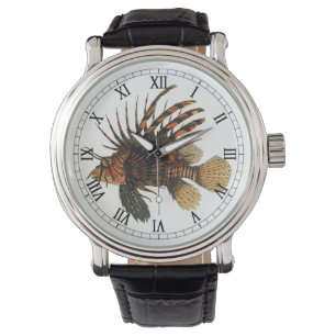 Reloj De Pulsera Pez León Marino, Vida Marina Oceánica Animal Vinta