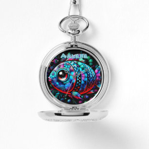 Reloj De Pulsera Pez Náutico Personalizado con Ojos Grandes y Capri