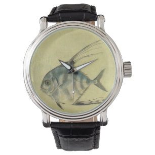 Reloj De Pulsera Pez Palometa Africana, Jurel de hebras vintage