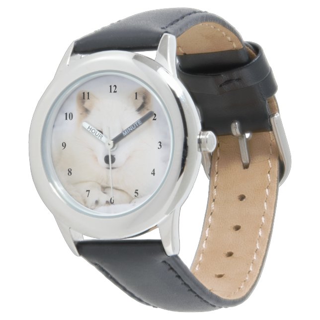 Reloj De Pulsera Pezón polar ártico blanco lindo en la nieve (Angular)
