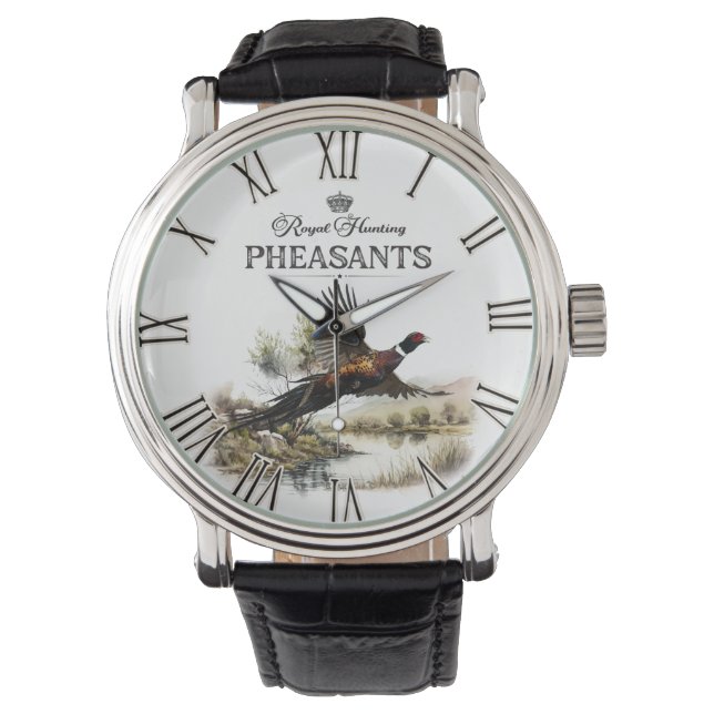 Reloj De Pulsera Pheasants, cacería real (Anverso)