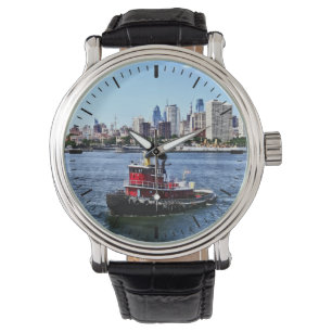 Reloj De Pulsera Philadelphia PA - Tugboat por Philadelphia Skyline