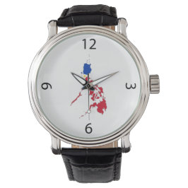 Reloj De Pulsera Philippines flag on the map