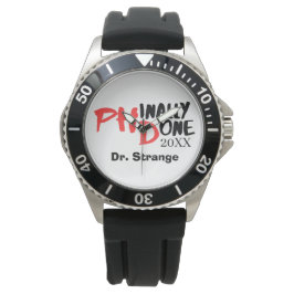 Reloj De Pulsera Phinally done. - Funny PHD Graduation Quote Design