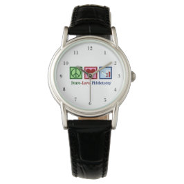 Reloj De Pulsera Phlebotomist Peace Love Phlebotomy