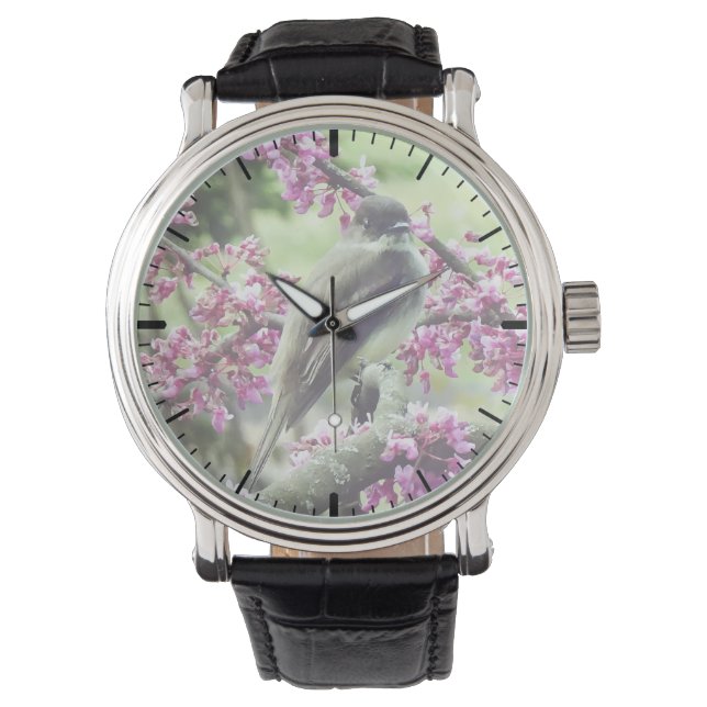 Reloj De Pulsera Phoebe en un árbol Redbud (Anverso)