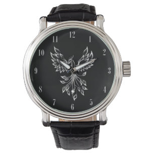 Reloj De Pulsera Phoenix se eleva en números blancos negros