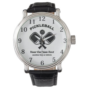 Reloj De Pulsera Pickleball Club Paddle & Ball Personalizado