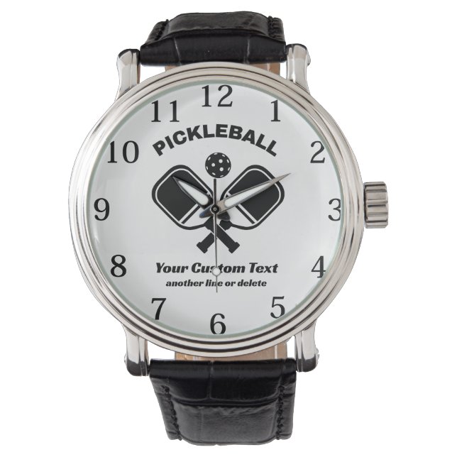 Reloj De Pulsera Pickleball Club Paddle & Ball Personalizado (Anverso)