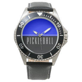 Reloj De Pulsera PICKLEBALL Sporty Vibrante Blue Color Block