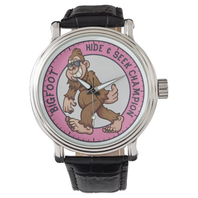 Reloj De Pulsera Pie grande | Sasquatch (editable) (Anverso)