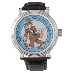 Reloj De Pulsera Pie grande Vigilancia de Sasquatch (editable)