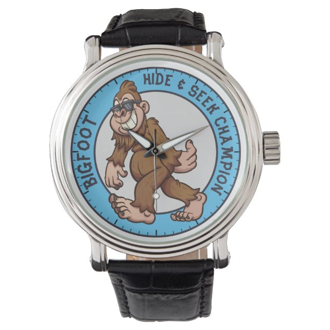 Reloj De Pulsera Pie grande | Vigilancia de Sasquatch (editable) (Anverso)