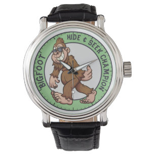 Reloj De Pulsera Pie grande   Vigilancia de Sasquatch (editable)