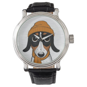 Reloj De Pulsera Piebald Dachshund Cute Hipster Dog Watch