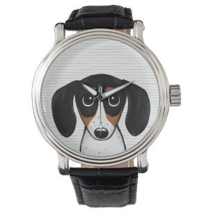 Reloj De Pulsera Piebald Dachshund Cute Personalizado Perro picado