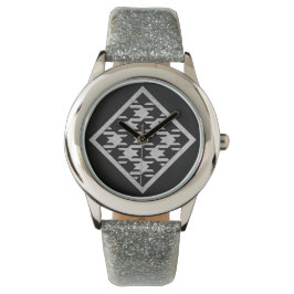 Reloj De Pulsera Pied de Poule al estilo purpurina