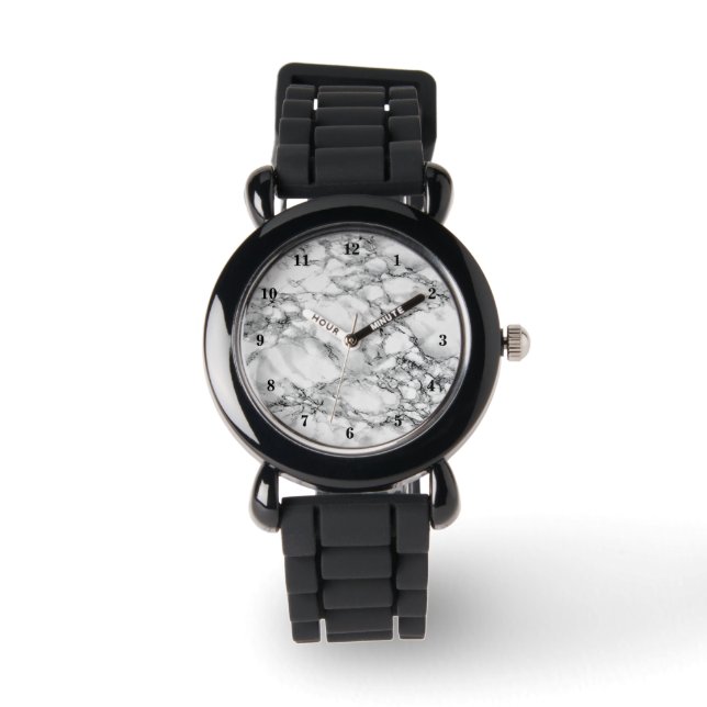 Reloj De Pulsera Piedra de mármol blanco de moda (Anverso)