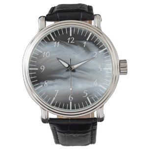 Reloj De Pulsera Piedra natural fresca emplumada de la ágata negra
