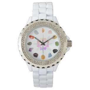 Reloj De Pulsera *~* Piedras chakra de Lotus Om Crystal Grid de una