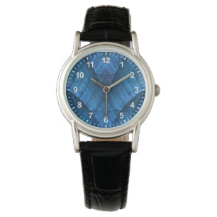 Reloj De Pulsera Piedras Preciosas Labradorita Azul Elegante