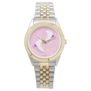 Reloj De Pulsera Piel de hielo patina de Bonito rosa Bonito del pat