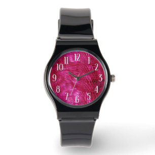 Reloj De Pulsera Piel de imitación rosa caliente