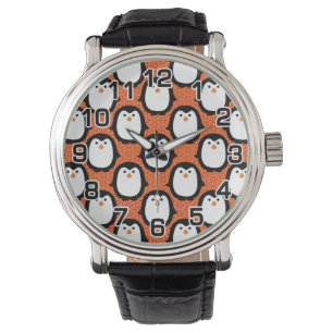 Reloj De Pulsera Piel linda del modelo del pingüino
