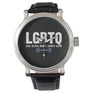 Reloj De Pulsera Piernas LGBTQ Glutes Biceps Triceps Quads Gym Love