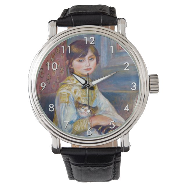 Reloj De Pulsera Pierre-Auguste Renoir - Niño con gato (Anverso)