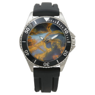 Reloj De Pulsera Pietersita con vetas naranjas